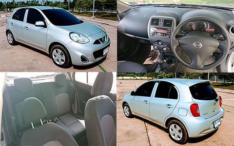 A NISSAN MARCH SILVER